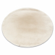 Tapis BUNNY cercle ivoire IMITATION DE FOURRURE DE LAPIN