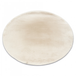 Tapijt BUNNY rond ivoor IMITATIE konijnenvacht