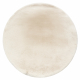 Tapis BUNNY cercle ivoire IMITATION DE FOURRURE DE LAPIN