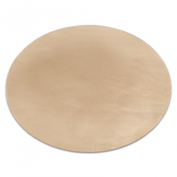 Teppe BUNNY sirkel macchiato mørk beige IMITERING AV KANINPELS