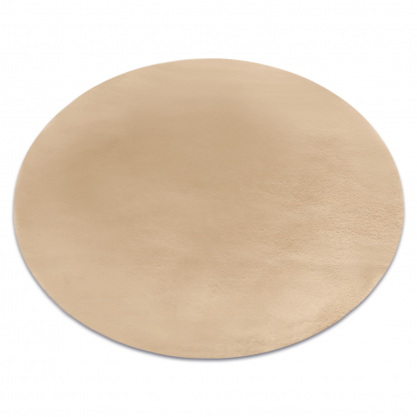 Tapis BUNNY cercle macchiato marron IMITATION DE FOURRURE DE LAPIN