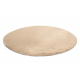 Tapis BUNNY cercle macchiato marron IMITATION DE FOURRURE DE LAPIN