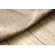 Tapis BUNNY cercle macchiato marron IMITATION DE FOURRURE DE LAPIN