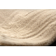 Tapis BUNNY cercle macchiato marron IMITATION DE FOURRURE DE LAPIN