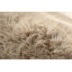 Tapis BUNNY cercle macchiato marron IMITATION DE FOURRURE DE LAPIN
