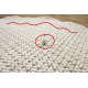 Carpet CASABLANCA LOOP circle white loop, soft - SECOND-RATE PRODUCT