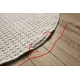 Carpet CASABLANCA LOOP circle white loop, soft - SECOND-RATE PRODUCT