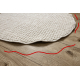 Carpet CASABLANCA LOOP circle white loop, soft - SECOND-RATE PRODUCT
