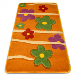Tapis FLORYA M105 Fleurs orange 