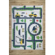 BAMBINO 2223 washing carpet Streets, cars for children anti-slip cream - SECOND-RATE PRODUCT