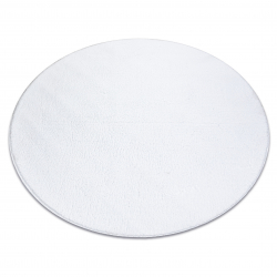 Tappeto da lavaggio moderno LINDO cerchio bianco, antiscivolo, a pelo lungo - PRODOTTO DI SECONDO GRADO