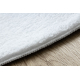 Modern washing carpet LINDO circle white, anti-slip, shaggy - SECOND-RATE PRODUCT