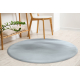 Modern carpet TEDDY NEW dream 47 circle shaggy, plush, very thick silver - SECOND-RATE PRODUCT