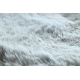 Modern carpet TEDDY NEW dream 47 circle shaggy, plush, very thick silver - SECOND-RATE PRODUCT