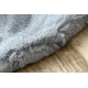 Tapijt TEDDY NEW dream 47 cirkel Shaggy zilver zeer dik, pluche - TWEEDE-KLASSE PRODUCT 