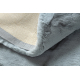 Modern carpet TEDDY NEW dream 47 circle shaggy, plush, very thick silver - SECOND-RATE PRODUCT