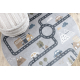 Tapis BONO 726 cercle rue, ville gris clair / crème - PRODUIT DE DEUXIÈME QUALITÉ