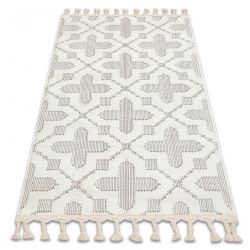 Covor SAMPLE TUNIS 83402 Structural Geometric cremă / gri