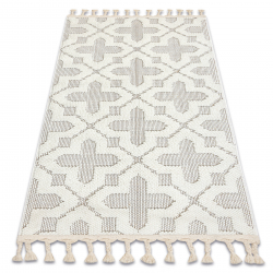 Kilimas SAMPLE TUNIS 83402 Struktūrinis Geometrinis kremas / pilka