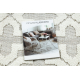 Kilimas SAMPLE TUNIS 83402 Struktūrinis Geometrinis kremas / pilka