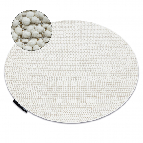 Vaip CASABLANCA LOOP ring valge silmus, pehme - TEISE KLASSI TOODE