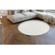 Tapis CASABLANCA LOOP cercle blanc bouclé, doux - PRODUIT DE DEUXIÈME QUALITÉ