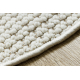 Alfombra CASABLANCA LOOP círculo blanco lazo, suave - PRODUCTO DE SEGUNDA CLASE