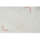 Tapis CASABLANCA LOOP cercle blanc bouclé, doux - PRODUIT DE DEUXIÈME QUALITÉ