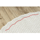 Alfombra CASABLANCA LOOP círculo blanco lazo, suave - PRODUCTO DE SEGUNDA CLASE