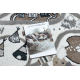 Tappeto FUN Land per bambini, il villaggio, strade cerchio - crema - PRODOTTO DI SECONDO GRADO
