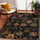 Tapijt OMEGA LATICA bloemen donkerblauw