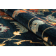 Alfombra de lana OMEGA LATICA flores azul oscuro