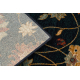 Wool carpet OMEGA LATICA flowers dark blue