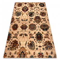 Alfombra de lana OMEGA LATICA flores crema