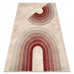 Matto FUSION 0807 kerma / klaretti - Geometrinen, moderni
