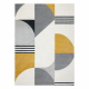 Carpet FUSION 1327 white / dark grey / gold - Geometric, modern, abstract