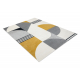 Carpet FUSION 1327 white / dark grey / gold - Geometric, modern, abstract