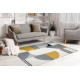 Carpet FUSION 1327 white / dark grey / gold - Geometric, modern, abstract