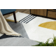 Carpet FUSION 1327 white / dark grey / gold - Geometric, modern, abstract