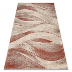Tapijt FUSION 1617 crème / terracotta - Golven, modern, abstract