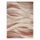 Carpet FUSION 1617 cream / terracotta - Waves, modern, abstract