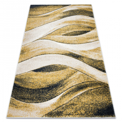 Tapis FUSION 1617 jaune / crème - Vagues, moderne, abstrait