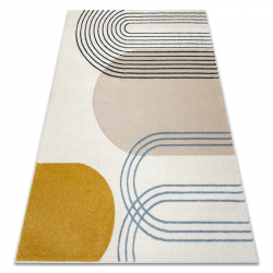 Tappeto FUSION 7157 bianca / oro - Geometrico, moderno, astratto