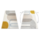 Carpet FUSION 7157 white / gold - Geometric, modern, abstract