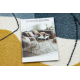 Tapis FUSION 7158 blanc / jaune / bleu - Géométrique, moderne, abstrait
