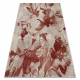 Carpet FUSION 8259 cream / claret - Flowers, modern, abstract