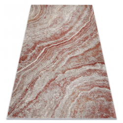 Tapis FUSION 9776 beige / terre cuite - Abstraction, moderne, abstrait