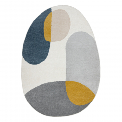 Alfombra FUSION 5706 blanco / gris claro / oro Shape - Geométrica, moderna, abstracta, irregular