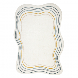 Tapete FUSION 5707 branco / verde-escuro Shape - Abstration, moderno, abstrato, irregular