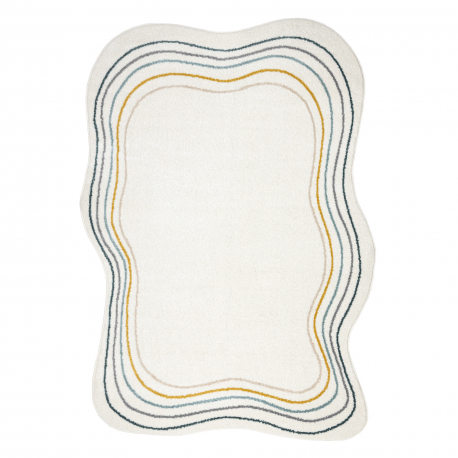Tapis FUSION 5707 blanc / vert foncé Shape - Abstraction, moderne, abstrait, irrégulier